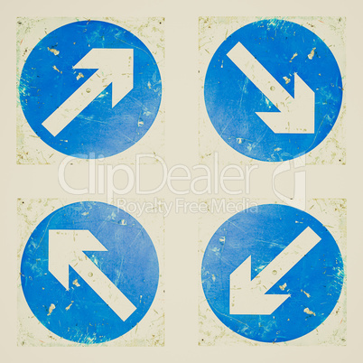 Retro look Arrow sign