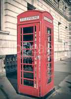 Retro look London telephone box