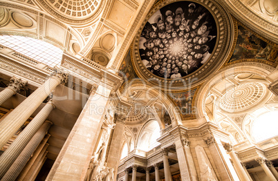 Paris, France - Famous Pantheon interior. UNESCO World Heritage