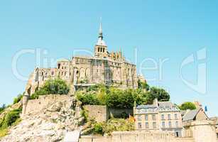 Mont Saint Michel, Haute Normandie. Beautiful view of Abbey and