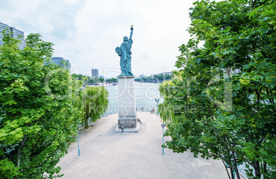 Statue of Liberty in Paris near Eiffel Tower