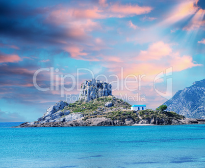 View on small island of Kastri near Kefalos town, Kos island (Gr