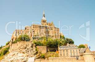 Mont Saint Michel, Haute Normandie. Beautiful view of Abbey and