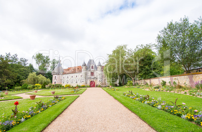 Historical Castle of Normandy, France. Chateau de Vendeuvre in N