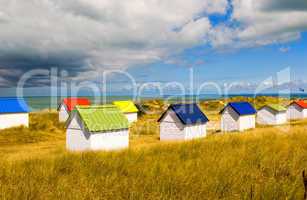 Colourful houses on the beach