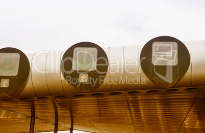 PARIS - JUNE 18, 2014: Autoroute barrier for paying vehicles in