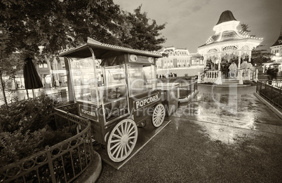 PARIS - JUNE 16, 2014: Popcorn train in Disneyland Park, Paris,
