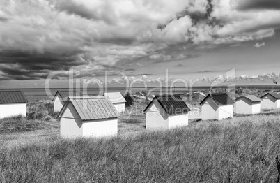 Colourful houses on the beach