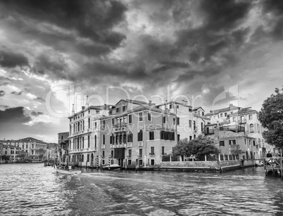 Homes of Venice along Grand Canal. Canal Grande - Venezia