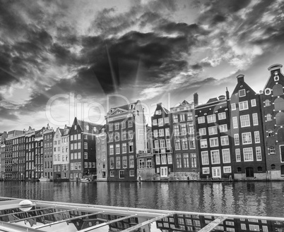 Amsterdam. Typical Dutch Homes over the canal