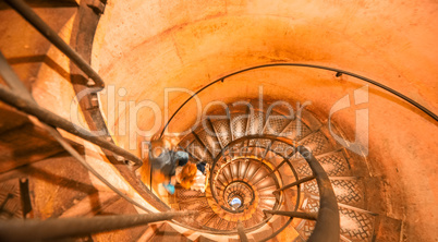 Circular spiral staircase