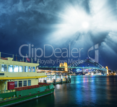 Sydney Harbour at night, Australia