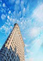 NEW YORK, NY, USA - JUNE 15, 2013: Flat Iron building, built in