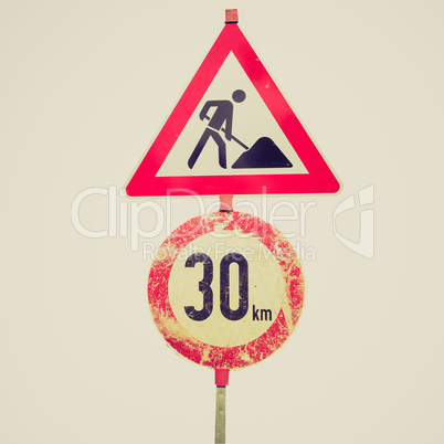 Retro look Sign isolated