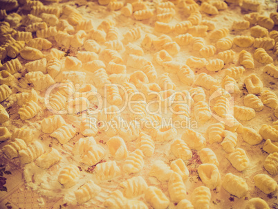 Retro look Gnocchi pasta