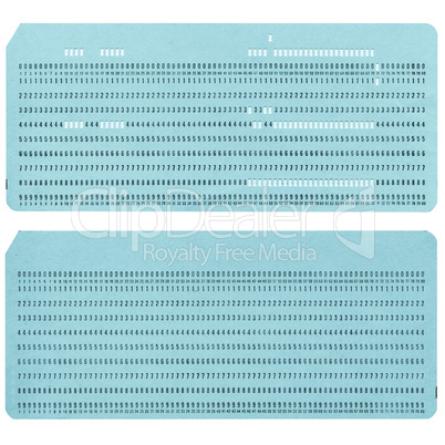 Punched card