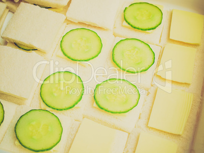 Retro look Cucumber sandwich