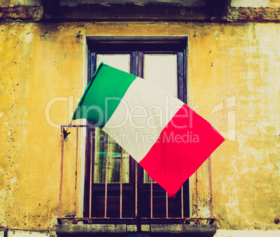 Retro look Italian flag