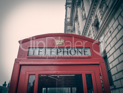Retro look London telephone box Retro look London telephone box