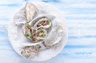 oysters with parmesan and baked tomatoes