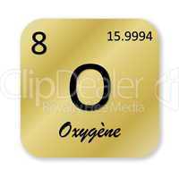 Oxygen element, french oxygene