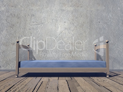 Simple bedroom - 3D render