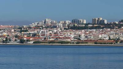 Panoramic View on the Lisbon and River, Portugal