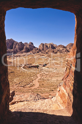 Mountains of the ancient city of Petra in Jordan