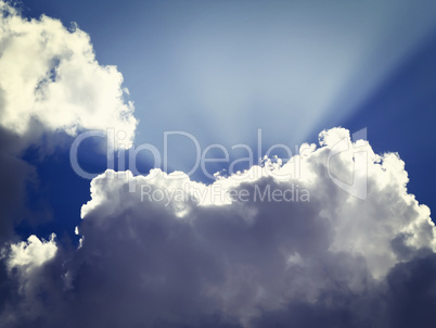 Blue sky with white clouds