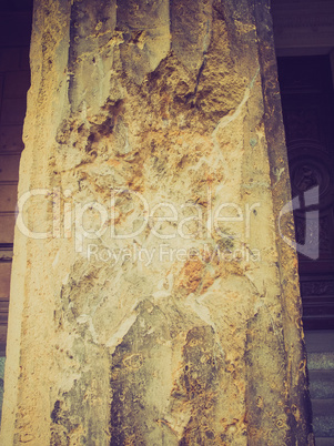 Retro look Bombed column in Berlin