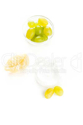 moisturizer cream with grapes