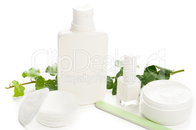 white beauty products