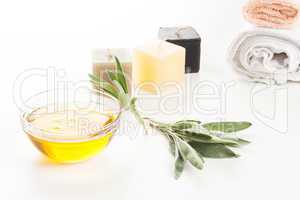 aromatherapy oil and candles