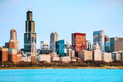 Chicago downtown cityscape