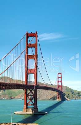 Famous Golden Gate bridge in San Francisco