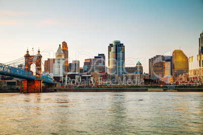 Cincinnati downtown overview