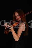 Woman playing the violin.