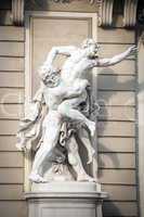 Statue of Hercules fighting Antaeus at Hofburg palace entrance