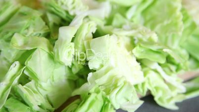 cut green cabbage