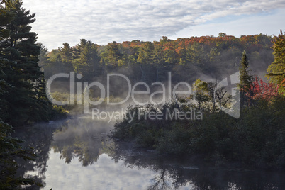 Canadian lake after sunrise