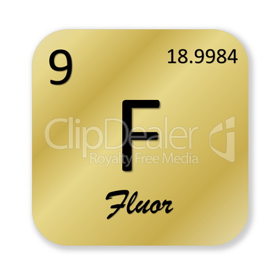 Fluorine element, french fluor