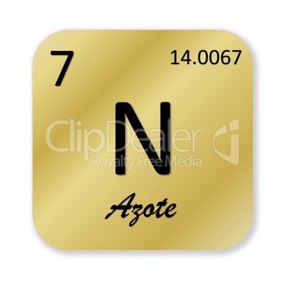 Nitrogen element, french azote