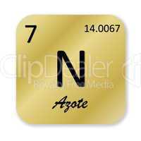 Nitrogen element, french azote