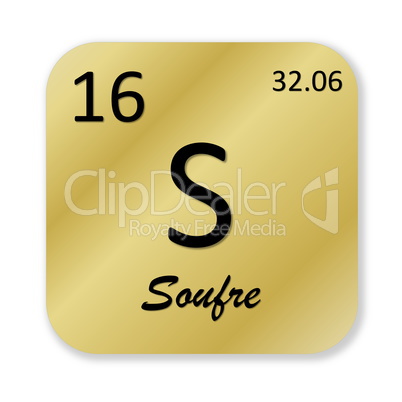 Sulfur element, french soufre