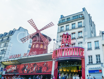 PARIS, FRANCE - JULY 22: The Moulin Rouge during the day, on Jul
