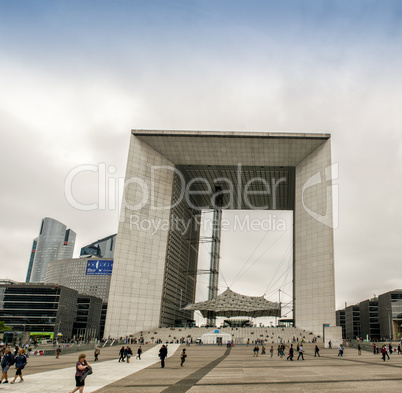 PARIS - JULY 22, 2014: La Defense district skyscrapers. La Defen