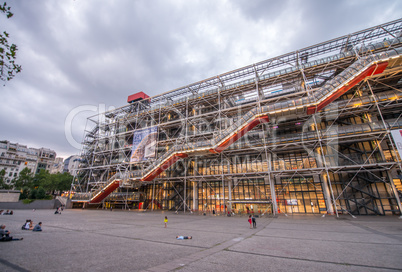 PARIS, FRANCE - JUNE 14, 2014: facade of the Centre Georges Pomp