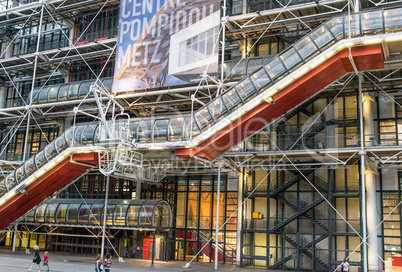 PARIS, FRANCE - JULY 21: facade of the Centre Georges Pompidou i
