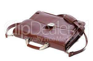 Leather brown briefcase