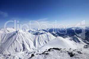 Winter snowy mountains at nice day